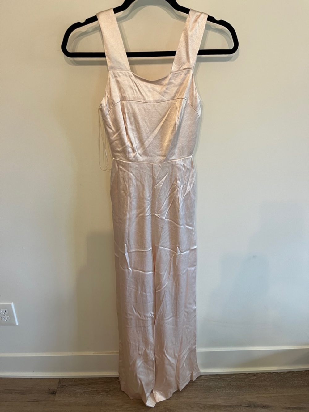 Topshop Champagne Maxi Jumpsuit with Wide Straps